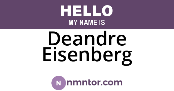 Deandre Eisenberg