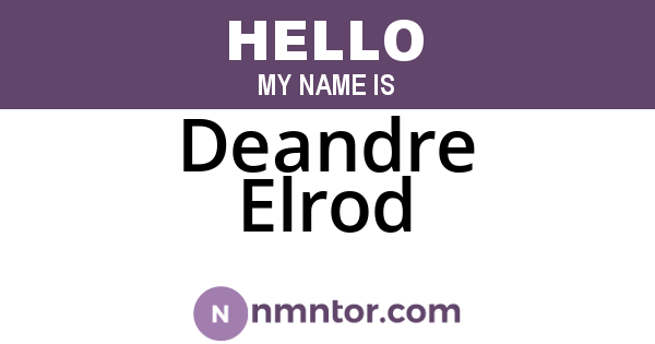 Deandre Elrod