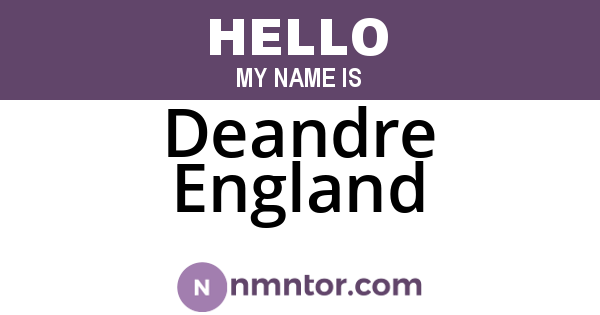 Deandre England