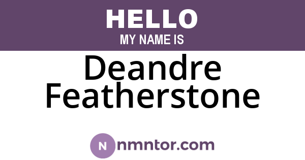 Deandre Featherstone