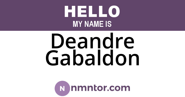 Deandre Gabaldon