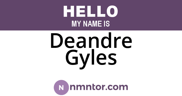 Deandre Gyles