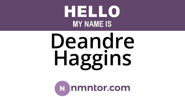 Deandre Haggins