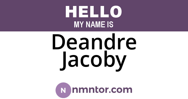 Deandre Jacoby