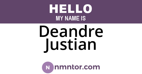 Deandre Justian