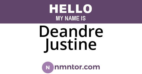 Deandre Justine