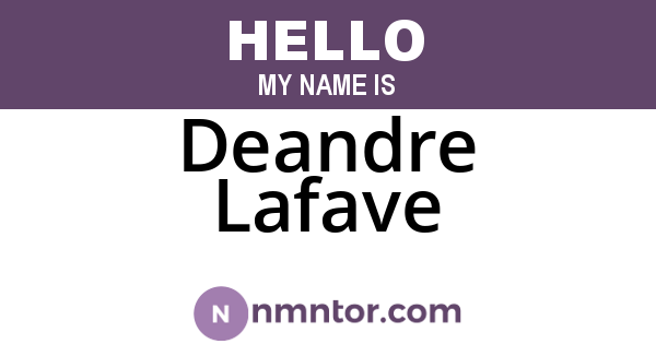 Deandre Lafave