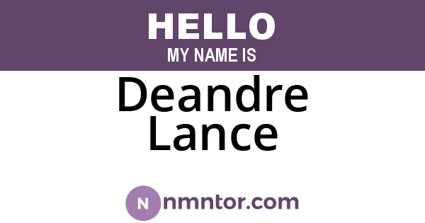 Deandre Lance