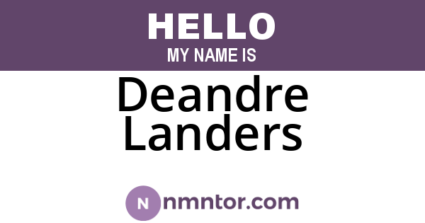 Deandre Landers