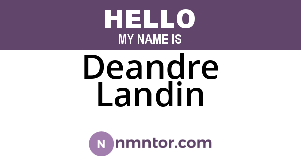 Deandre Landin
