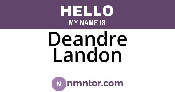 Deandre Landon