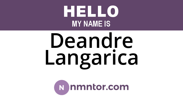 Deandre Langarica