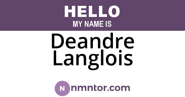 Deandre Langlois