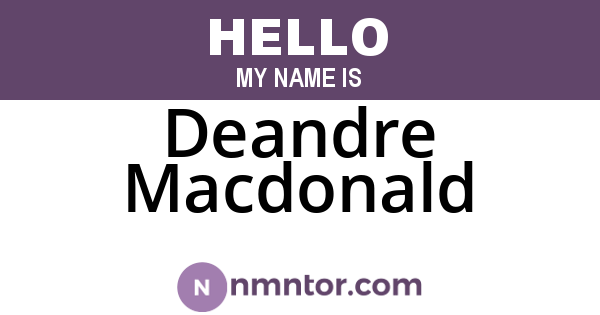 Deandre Macdonald