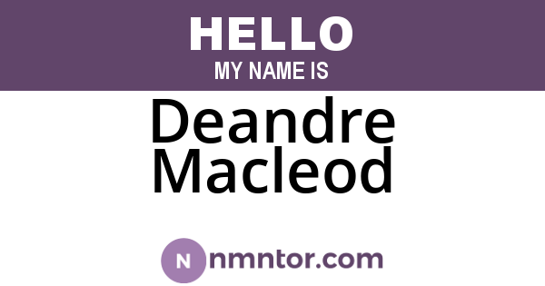 Deandre Macleod