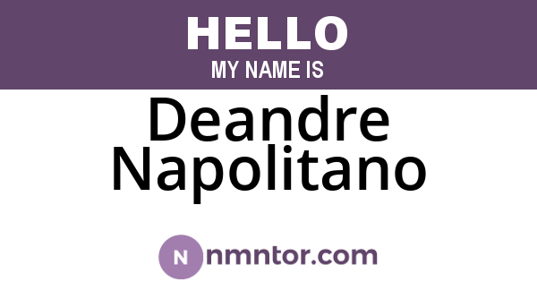 Deandre Napolitano