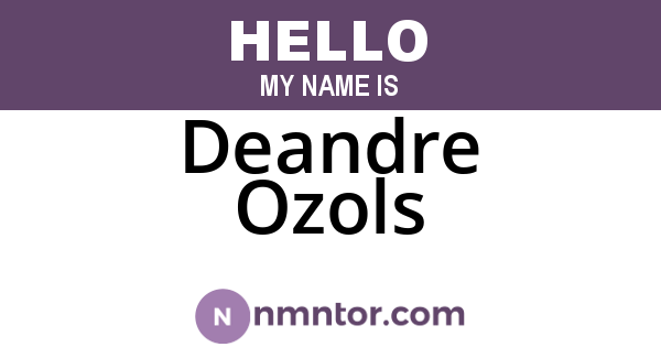 Deandre Ozols