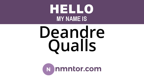 Deandre Qualls