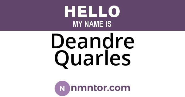 Deandre Quarles