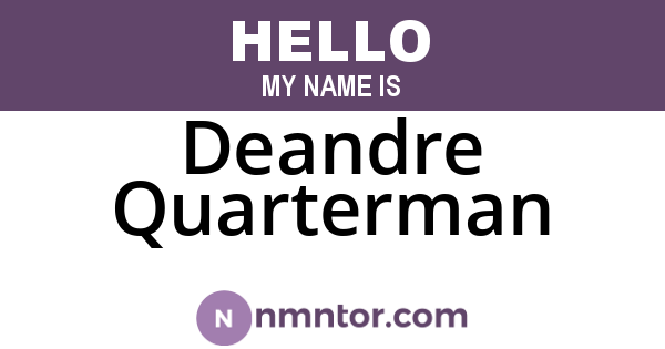 Deandre Quarterman