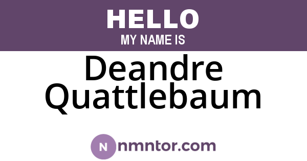 Deandre Quattlebaum