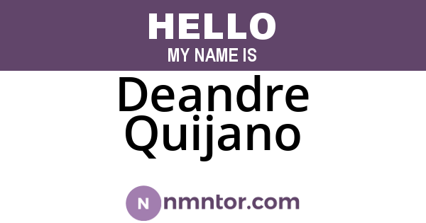 Deandre Quijano