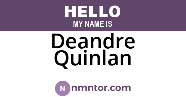 Deandre Quinlan
