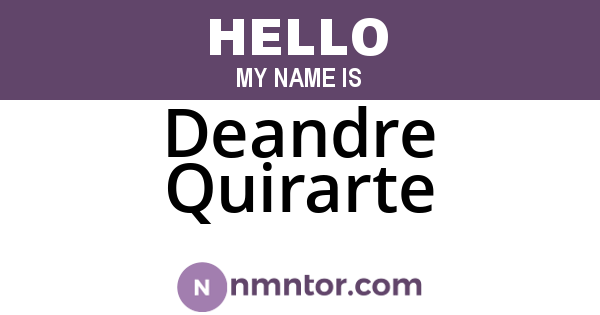 Deandre Quirarte