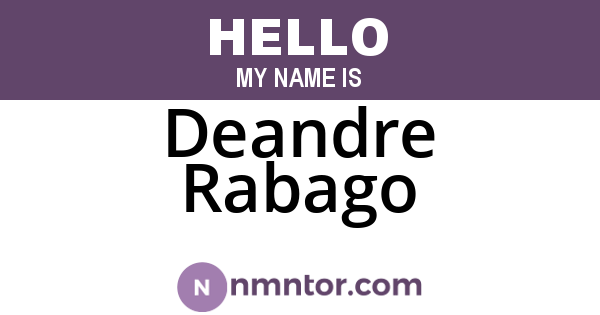 Deandre Rabago