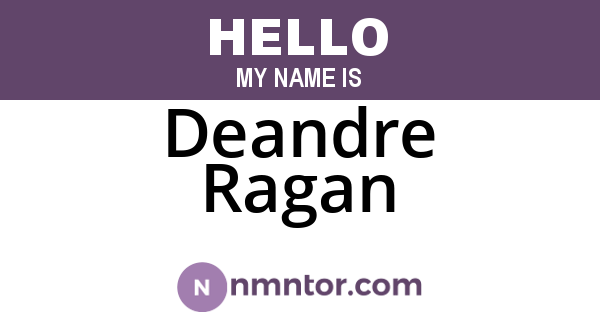 Deandre Ragan