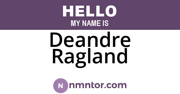 Deandre Ragland