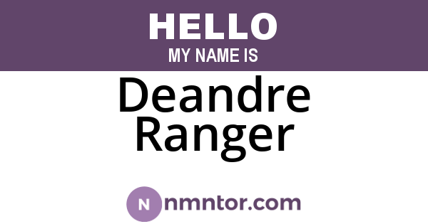 Deandre Ranger