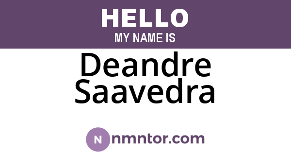 Deandre Saavedra