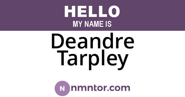 Deandre Tarpley