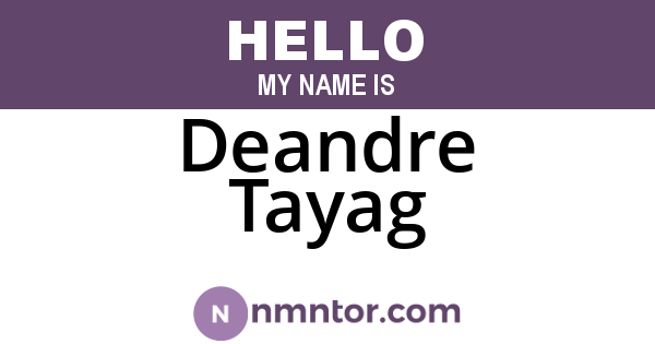 Deandre Tayag
