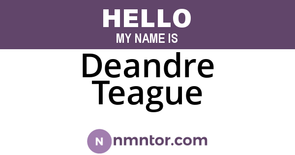 Deandre Teague