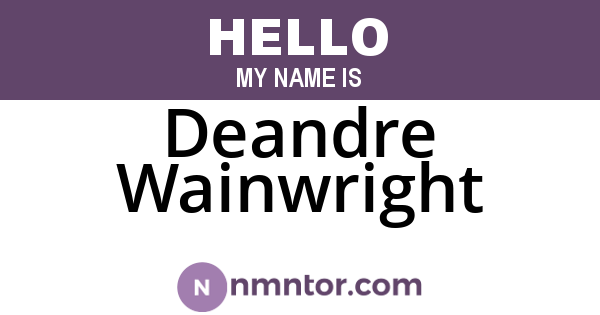 Deandre Wainwright