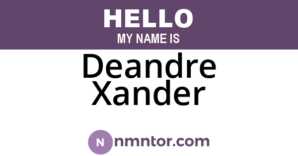 Deandre Xander