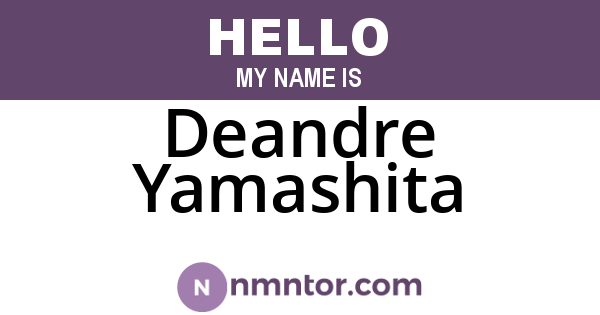 Deandre Yamashita