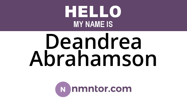 Deandrea Abrahamson