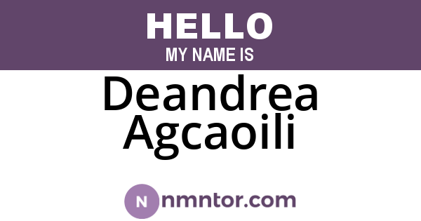 Deandrea Agcaoili