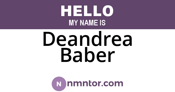 Deandrea Baber