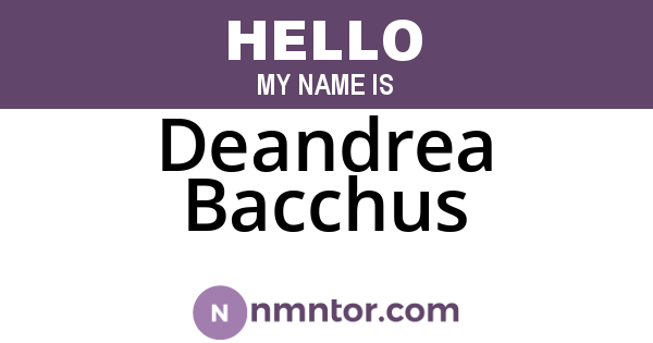 Deandrea Bacchus