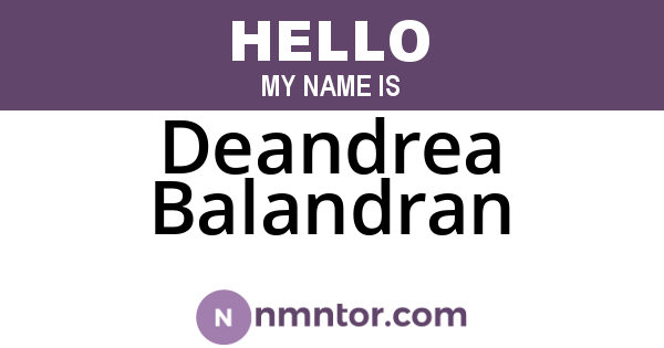 Deandrea Balandran
