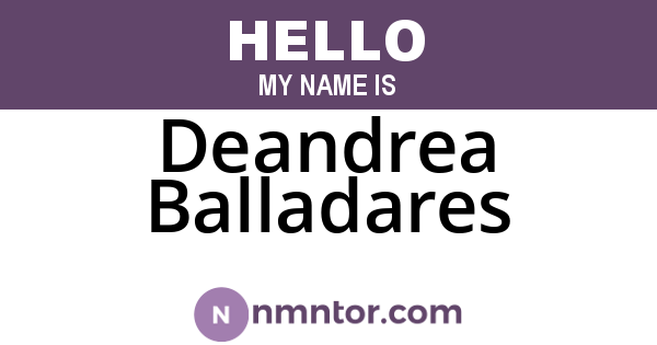 Deandrea Balladares