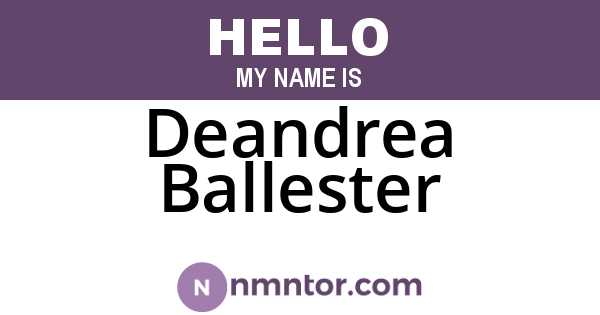 Deandrea Ballester