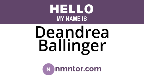 Deandrea Ballinger
