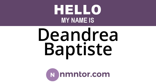 Deandrea Baptiste
