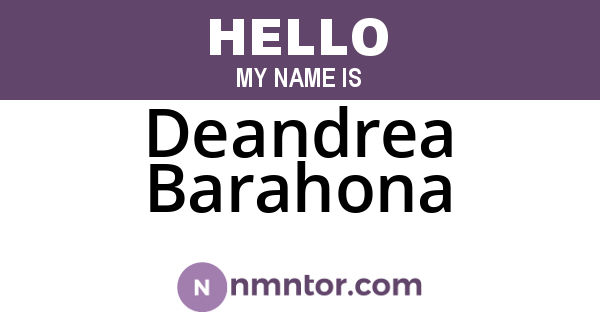 Deandrea Barahona