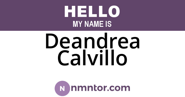 Deandrea Calvillo